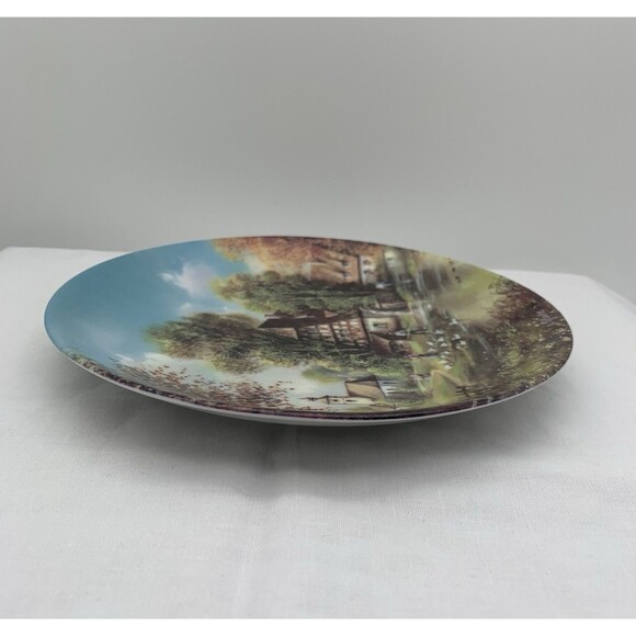 By The Mill Stream Collector Plate COA and Box 1990 Helmut Glossl Artist Germany - Picture 4 of 11